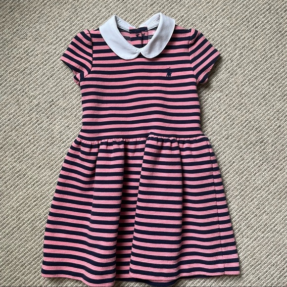 Ralph Lauren Stripe Dress w Peter Pan Collar - Picture 4 of 5